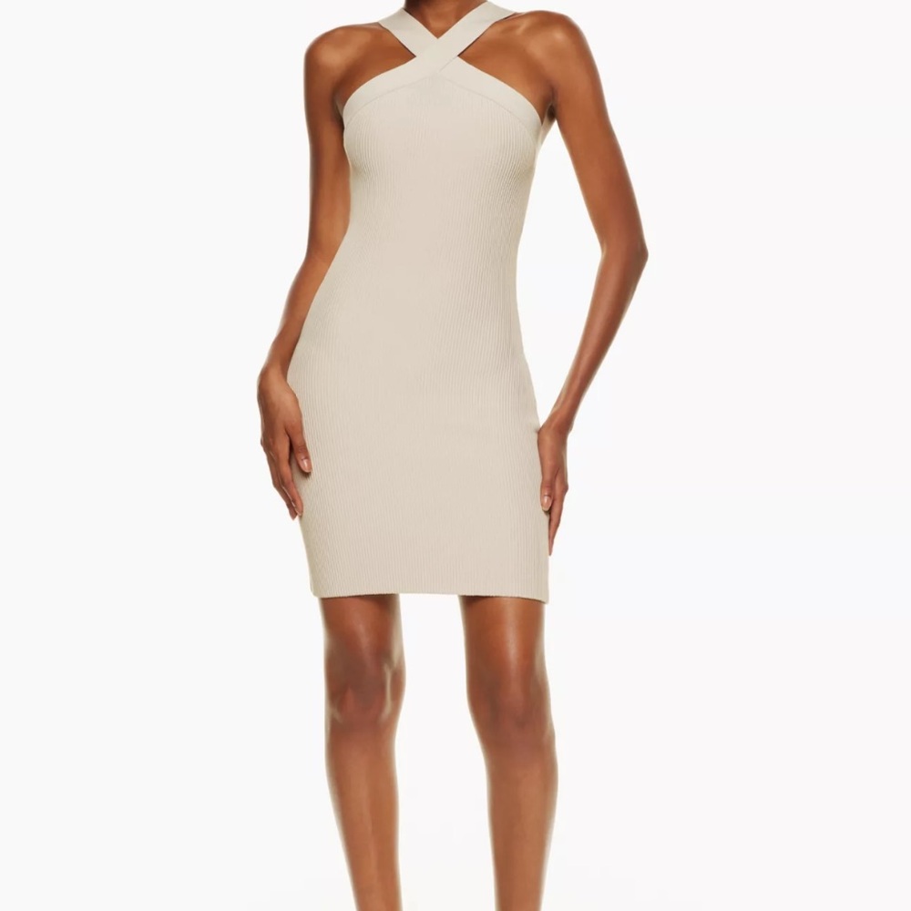 Aritzia Babaton Sculpt Knit Criss Cross Dress